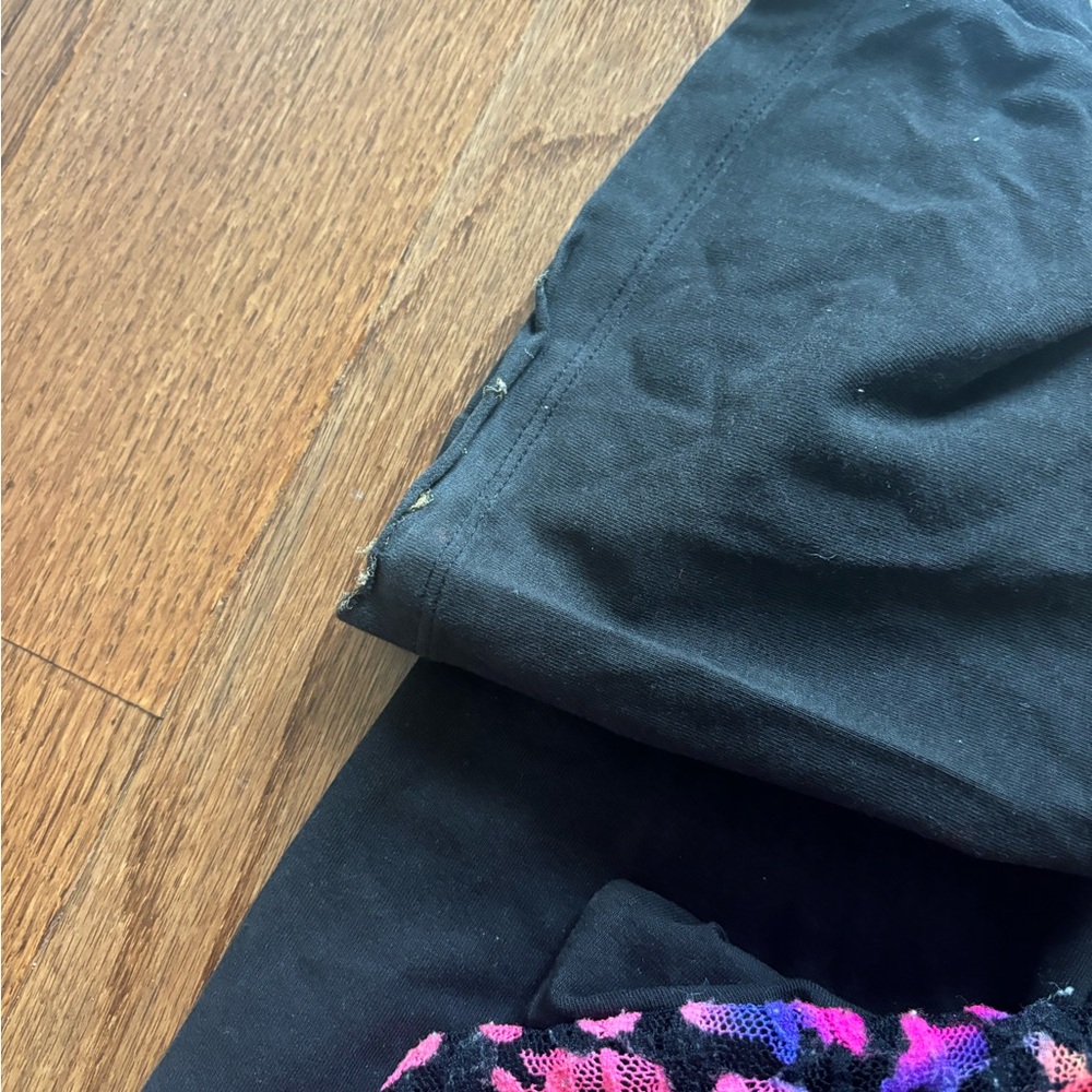 Y2k Victoria’s secret PINK fold over lace flare yoga pants black - extra small - Picture 6 of 6